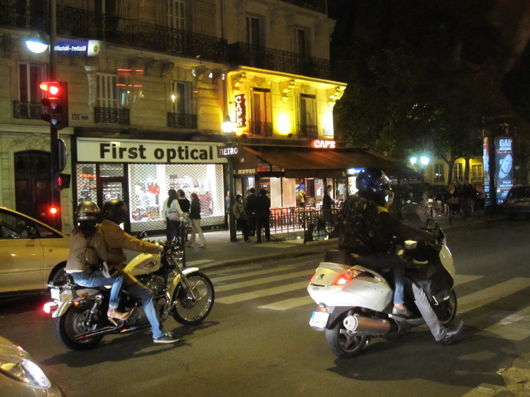 Motorcycles at Night